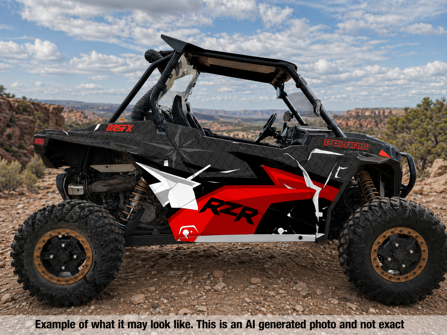 2019 - 2023 Polaris RZR XP 1000 Graphics Kit D36-1 Red OAGFX