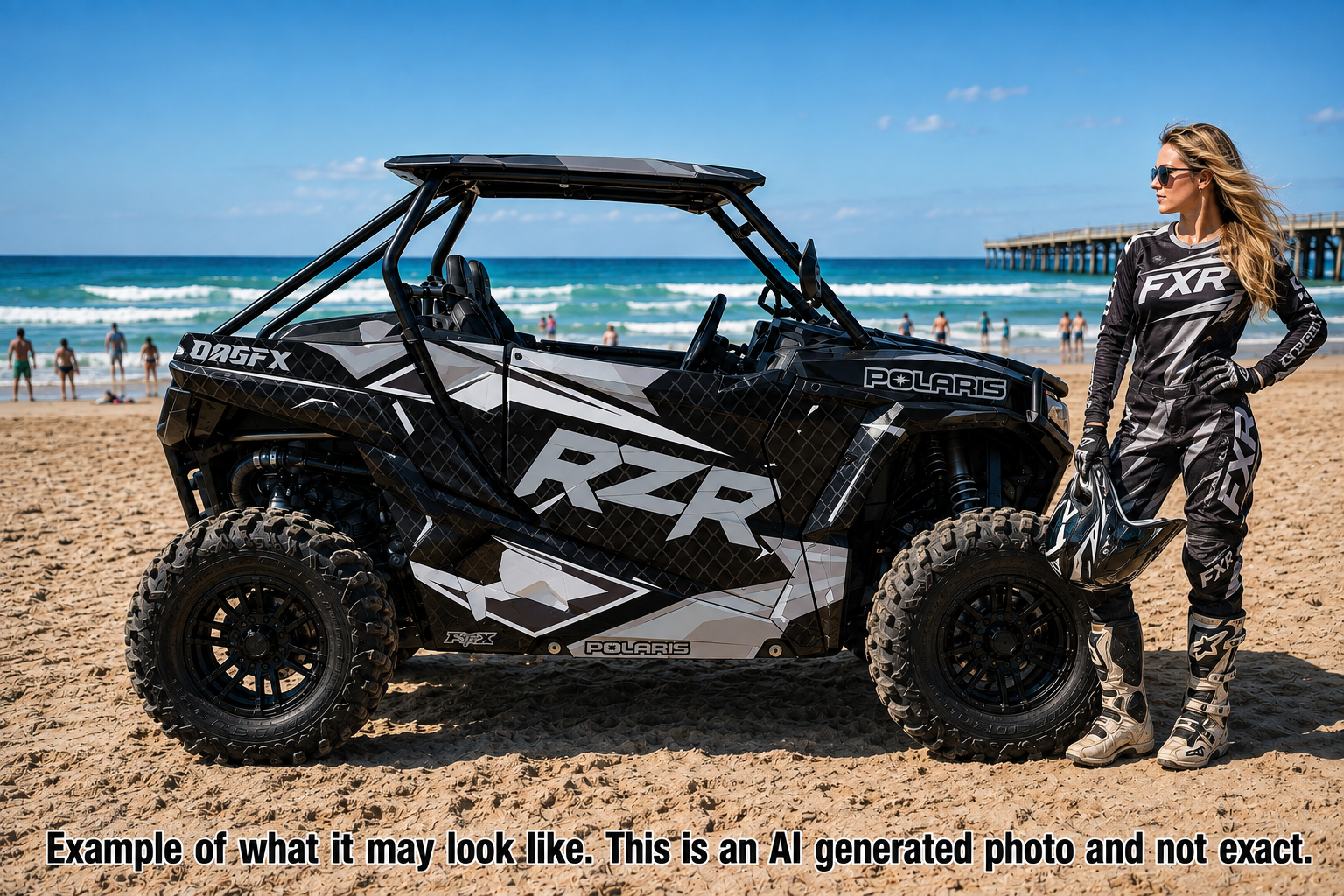 2014 + Polaris RZR 900 EPS OAGFX Graphics Kit D36-4 Stealth