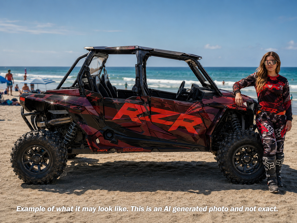 2020 - 2023 Polaris RZR  XP 1000 4 Door  Graphics Kit D69-3 Flag