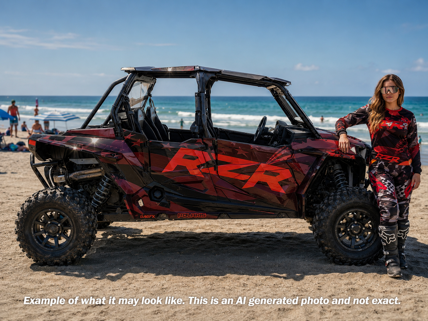 2020 - 2023 Polaris RZR  XP 1000 4 Door  Graphics Kit D69-3 Flag