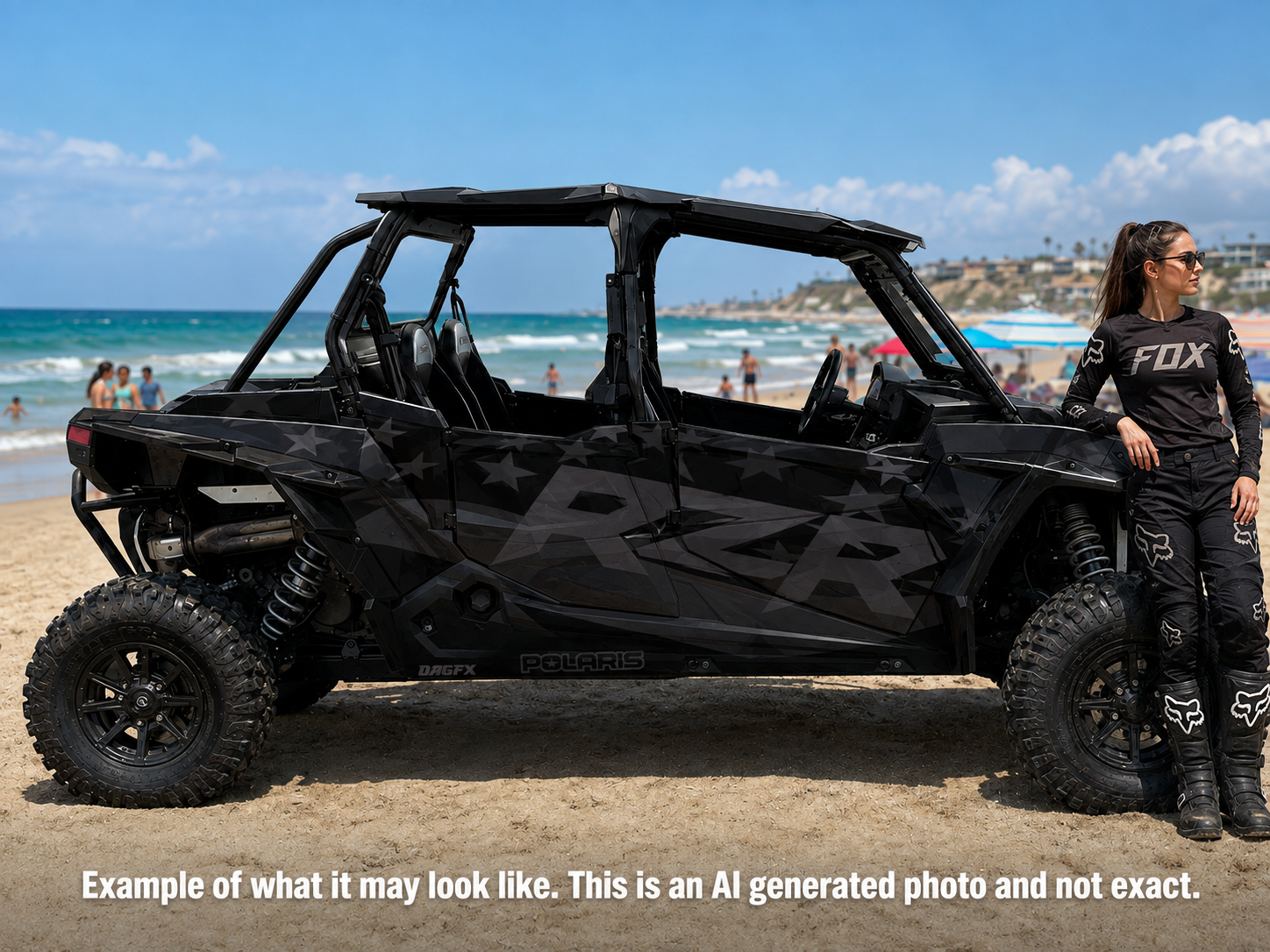 2020 - 2023 Polaris RZR  XP 1000 4 Door  Graphics Kit D69-5 Flag Stealth