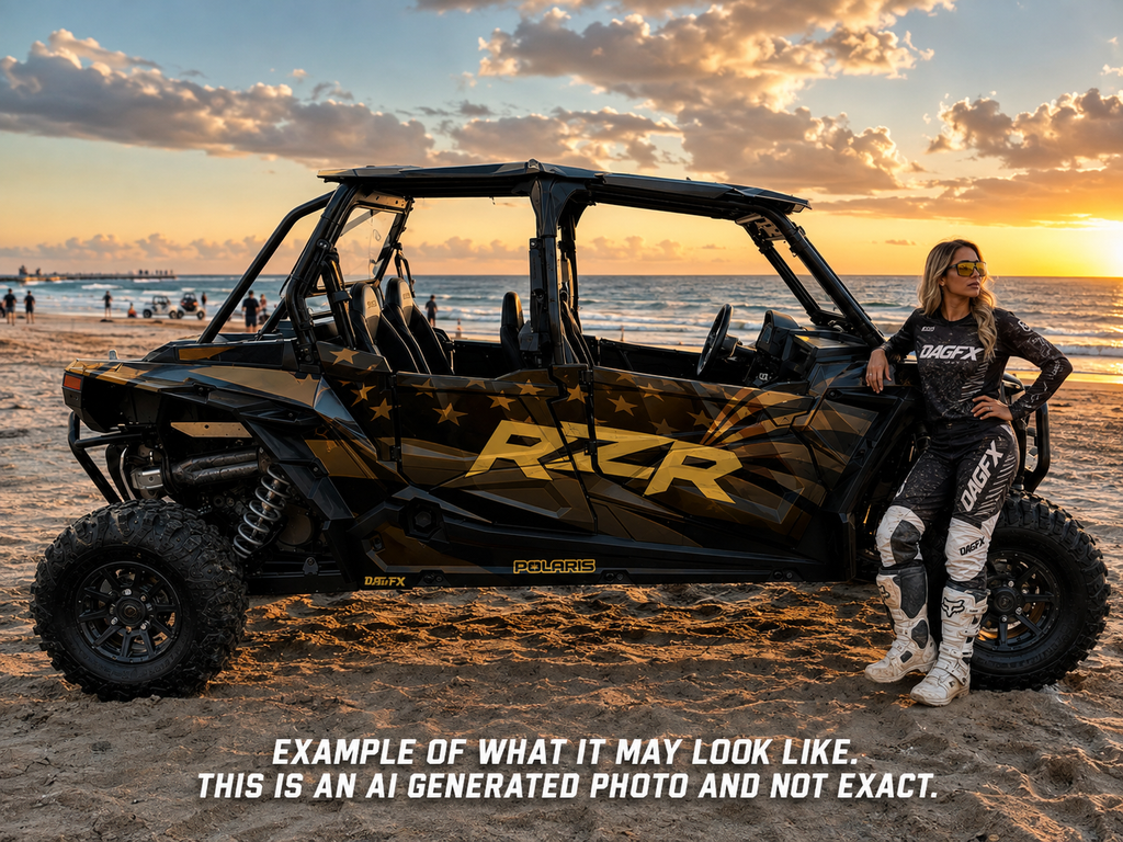 2020 - 2023 Polaris RZR  XP 1000 4 Door  Graphics Kit D69-4 Flag