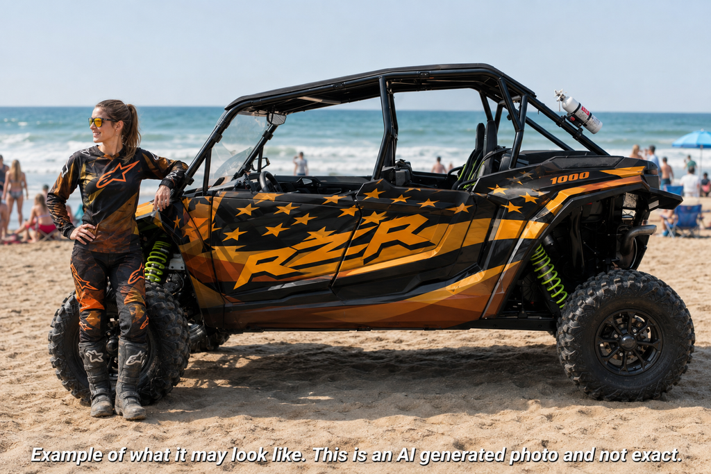 2024 - 2025 Polaris RZR XP 1000 4 Door Graphics Kit D69-3 USA Flag OAGFX Racing