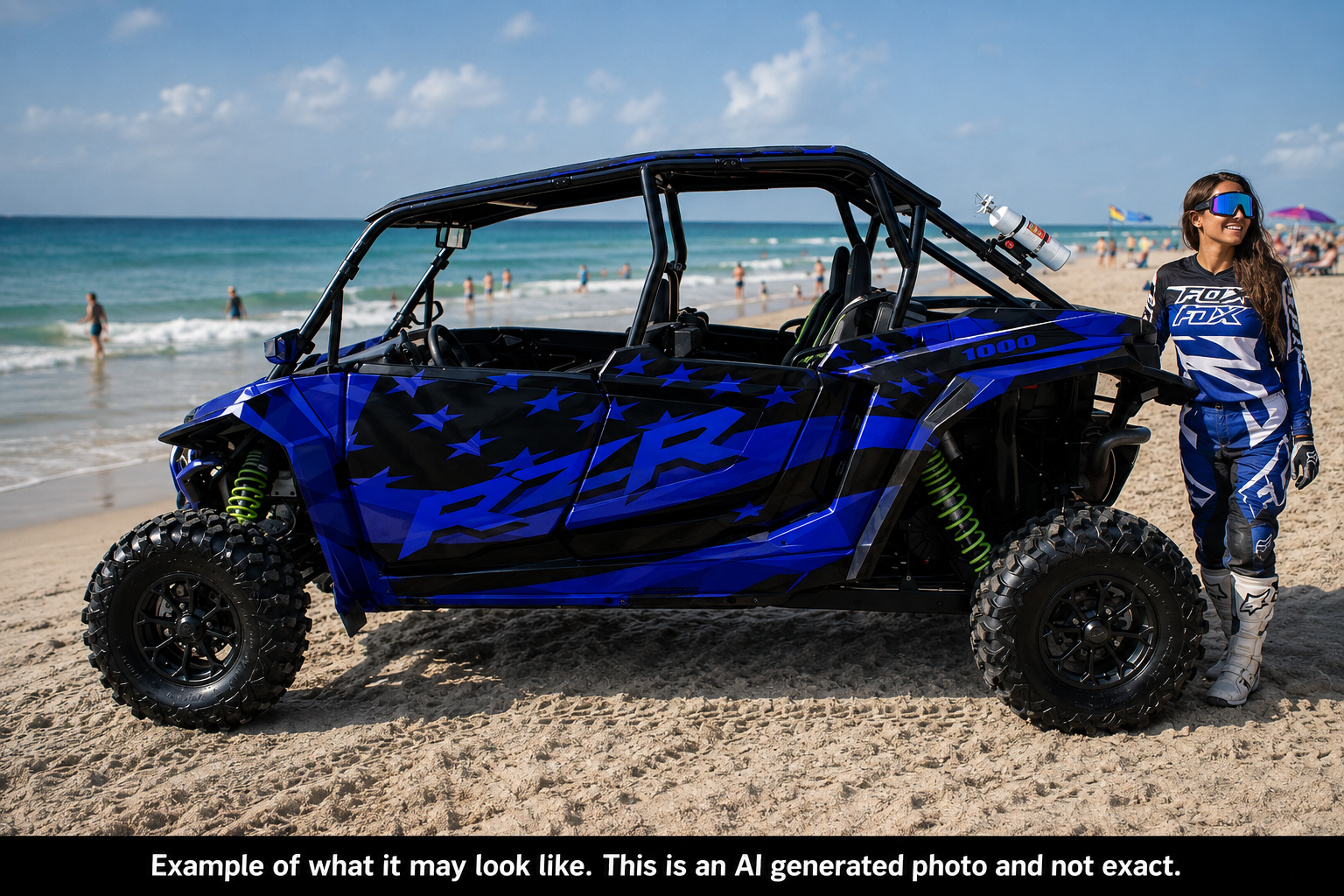 2024 - 2025 Polaris RZR XP 1000 4 Door Graphics Kit D69-4 USA Flag OAGFX Racing