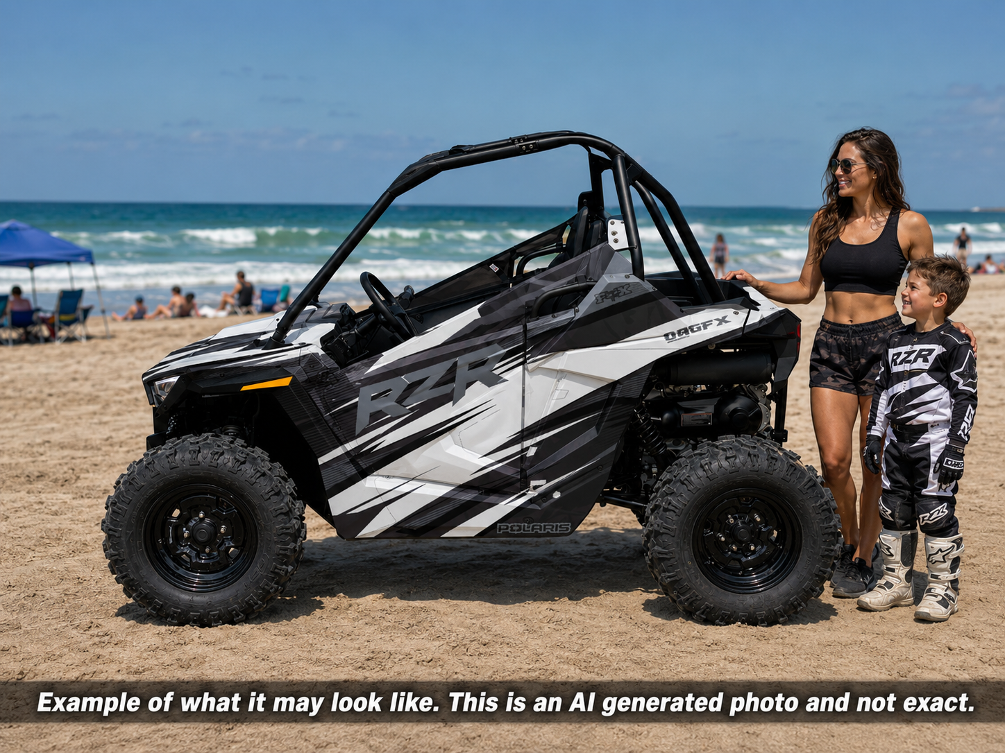 2021-2025 Polaris RZR 200 EFI UTV Graphics Kit D35-4 Stealth