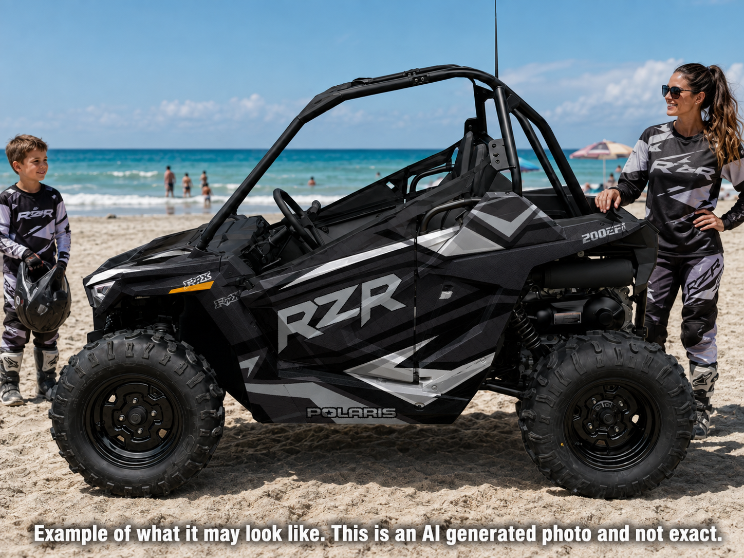 2021-2025 Polaris RZR 200 EFI UTV Graphics Kit D36-5 Stealth