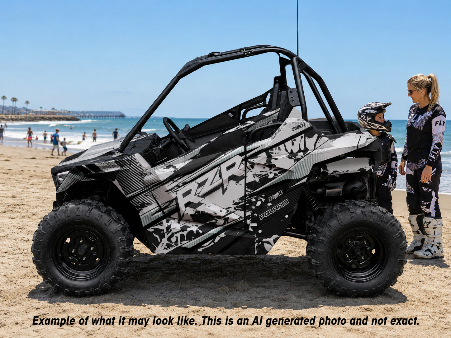 2021-2025 Polaris RZR 200 EFI UTV Graphics Kit D79-6 Stealth