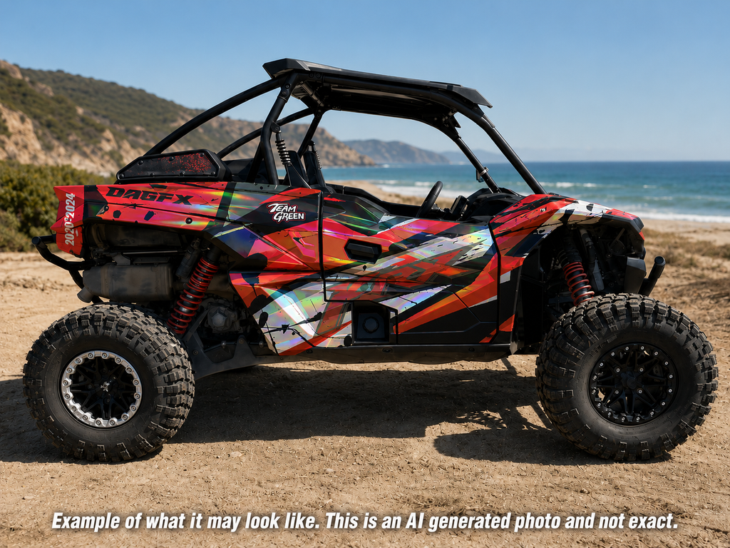 2019 - 2023 Kawasaki Teryx KRX 1000 Graphic Kit - Pro Edition D39-3 Red