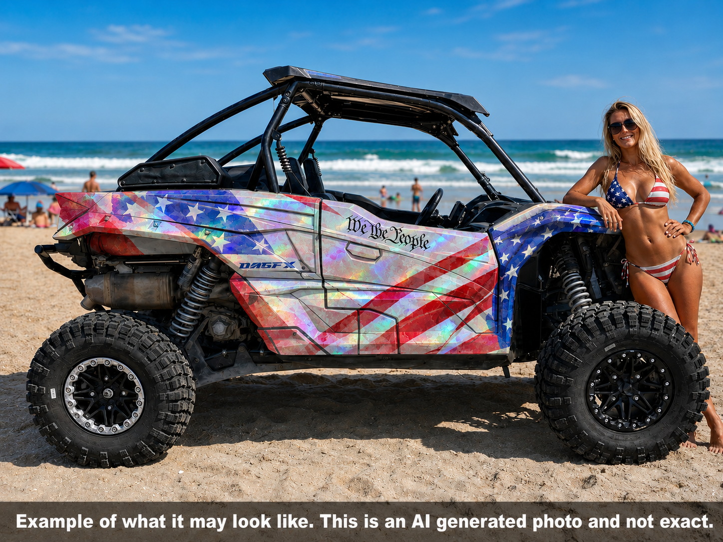 2019 - 2023 Kawasaki Teryx KRX 1000 Graphic Kit - We The People D60-1 Flag