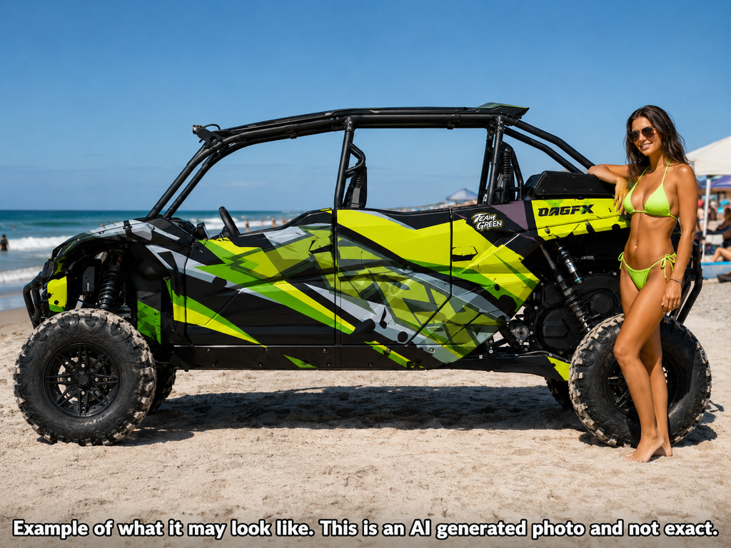 2020 - 2024 Kawasaki Teryx KRX 4 Door 1000 Graphic Kit -Pro Edition D39-2 Yellow