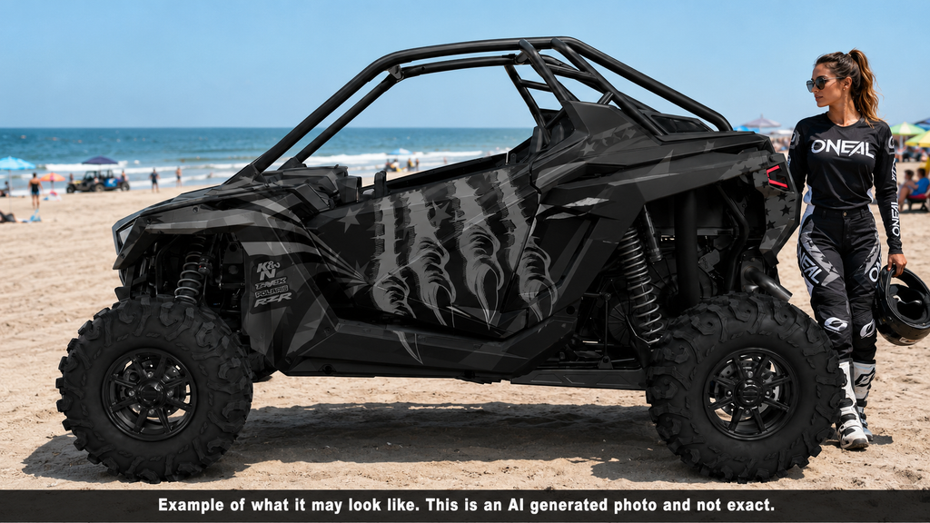 2022-2024 Polaris RZR Pro R OAGFX Graphics Kit D69-2 Stealth Flag Claw