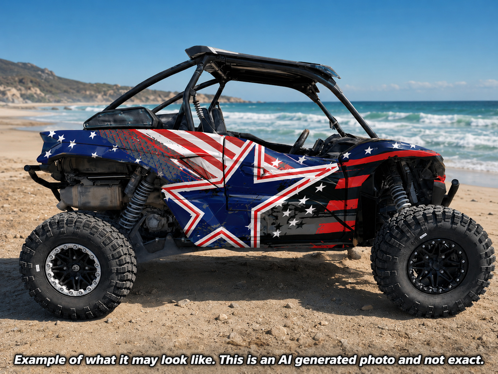 2019 - 2023 Kawasaki Teryx KRX 1000 Graphic Kit - Pro Edition D56-1 Flag