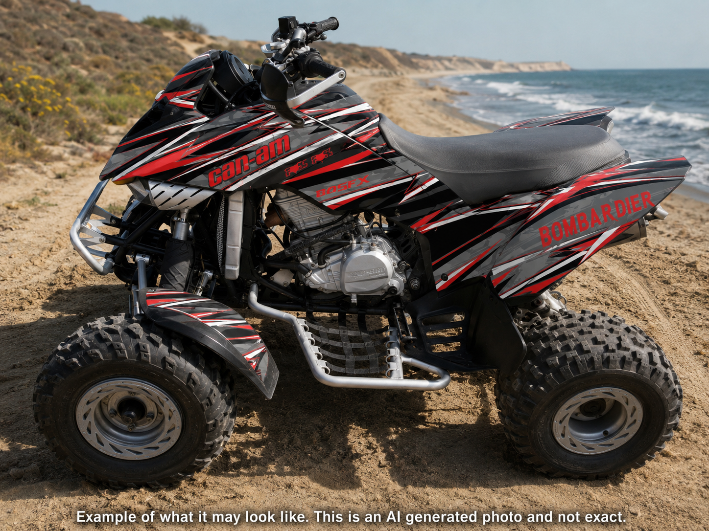 Can Am DS650 Bombardier 2006-2016 Graphics Kit  Pro Edition D43-1 Red
