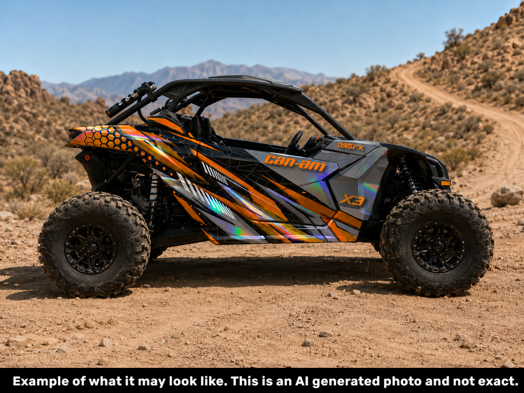 2017 - 2024 Can Am X3 Maverick Graphics Kit  Pro Edition D57-1 Orange