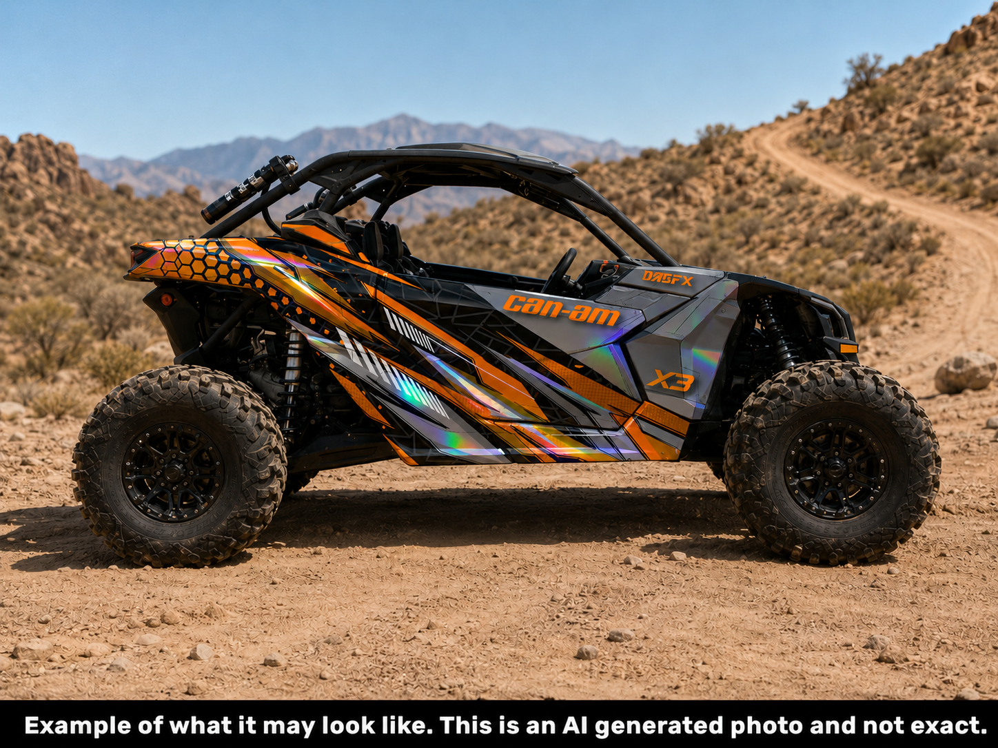 2017 - 2024 Can Am X3 Maverick Graphics Kit  Pro Edition D57-1 Orange