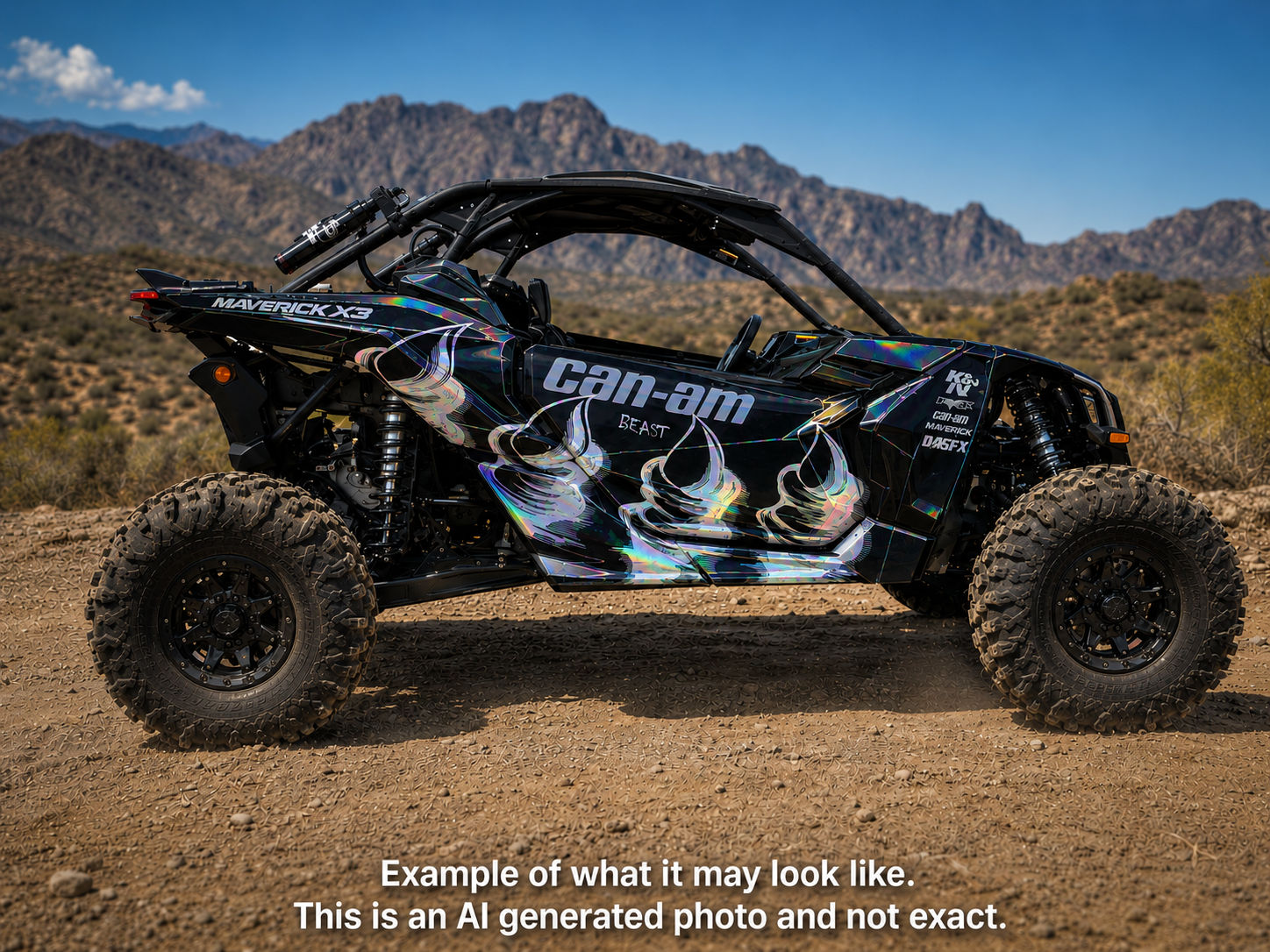 2017-2024 Can Am X3 Maverick Graphics Kit  Pro Edition DB-1 Stealth Beast