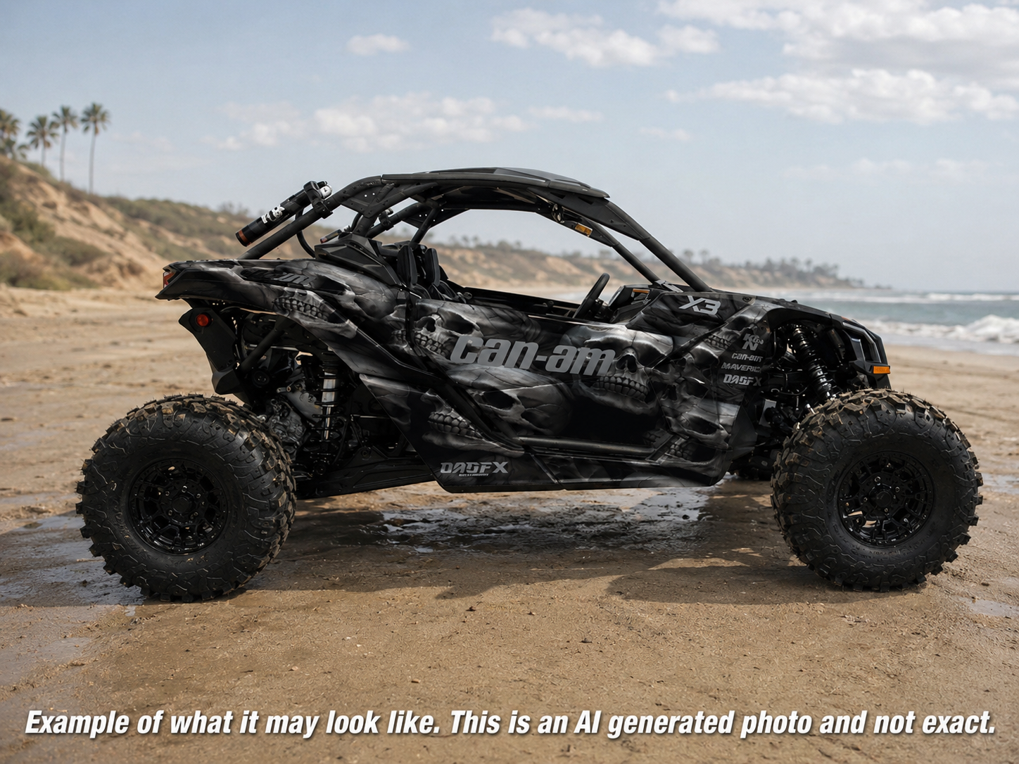 2017-2024 Can Am X3 Maverick Graphics Kit  Pro Edition DSK-1 Dark Skulls