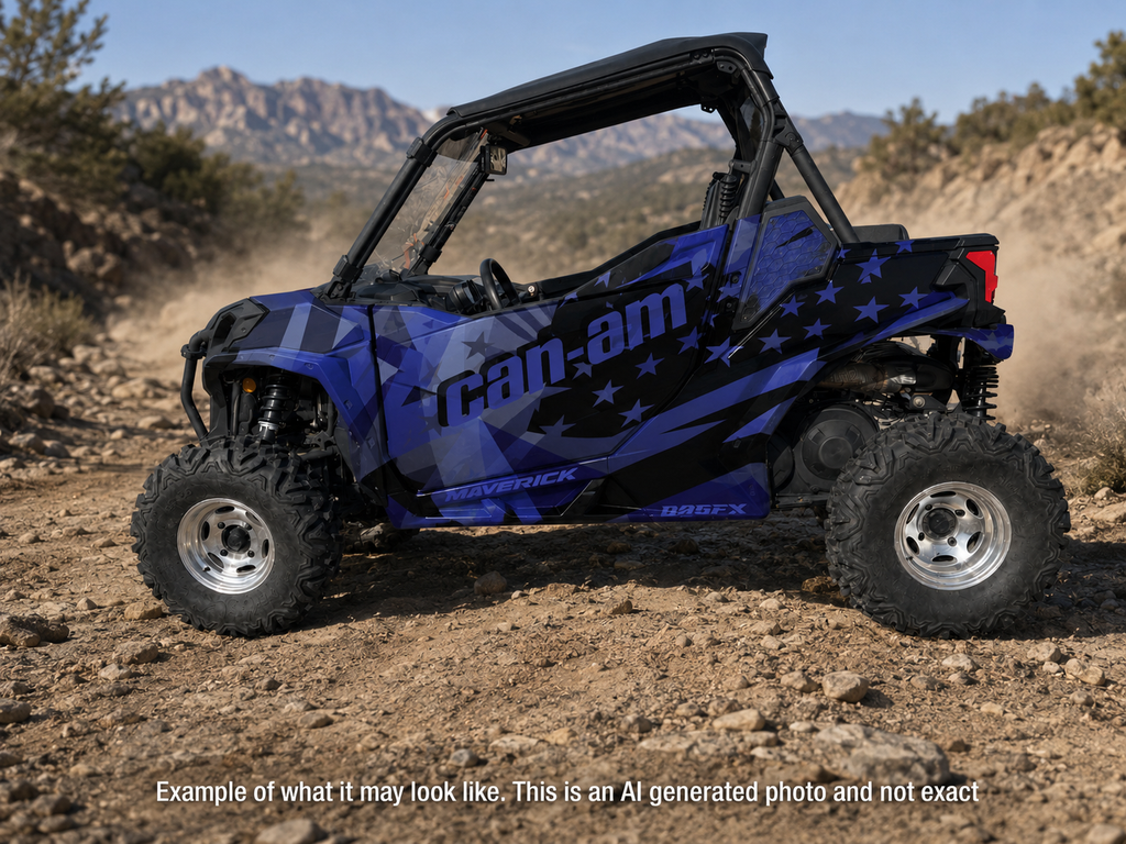 2016-2023 Can Am Maverick Trail 1000 Graphics Kit D69-3 USA Flag