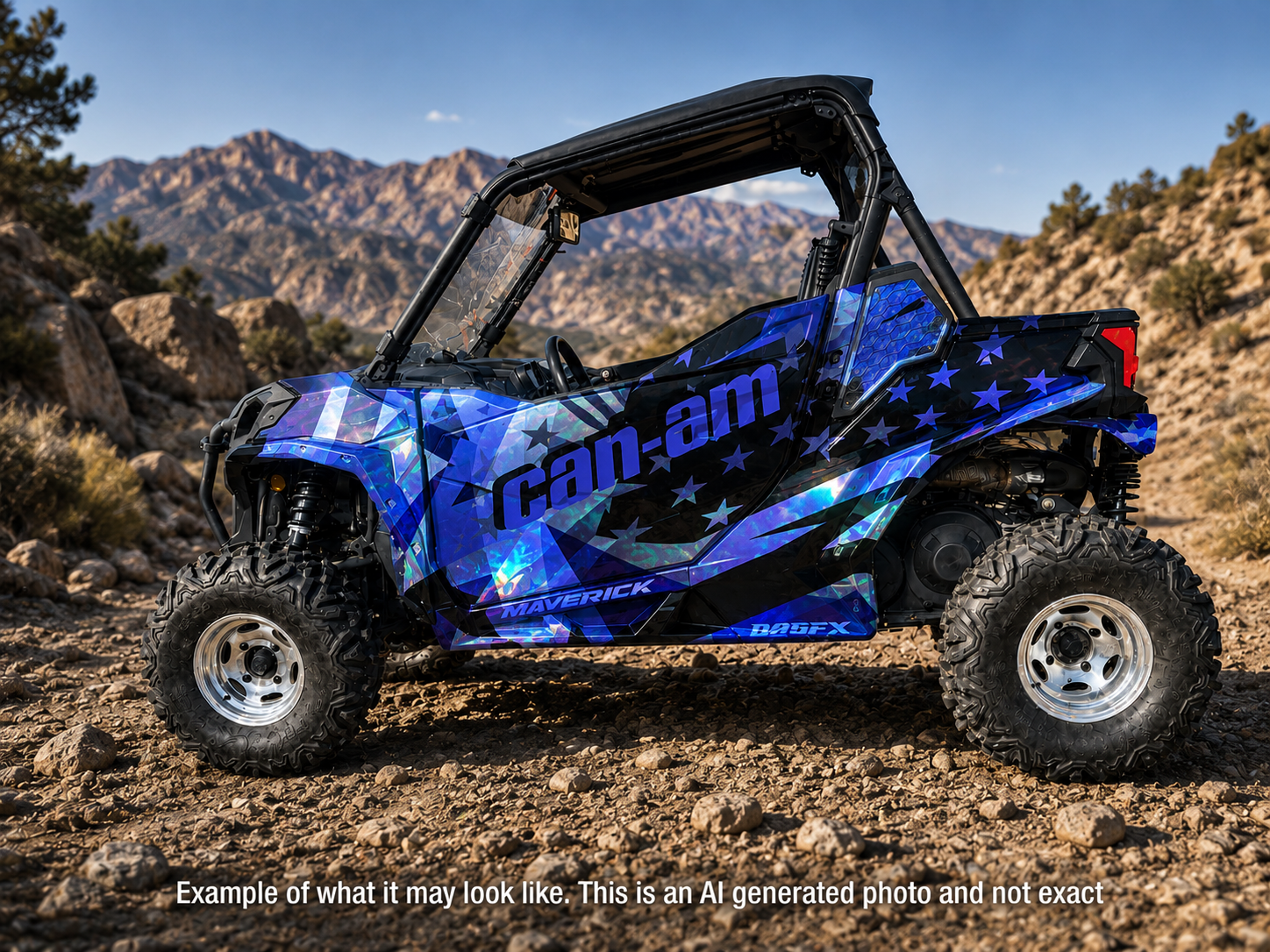 2016-2023 Can Am Maverick Trail 1000 Graphics Kit D69-3 USA Flag