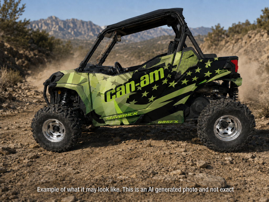 2016-2023 Can Am Maverick Trail 1000 Graphics Kit D69-5 USA Flag