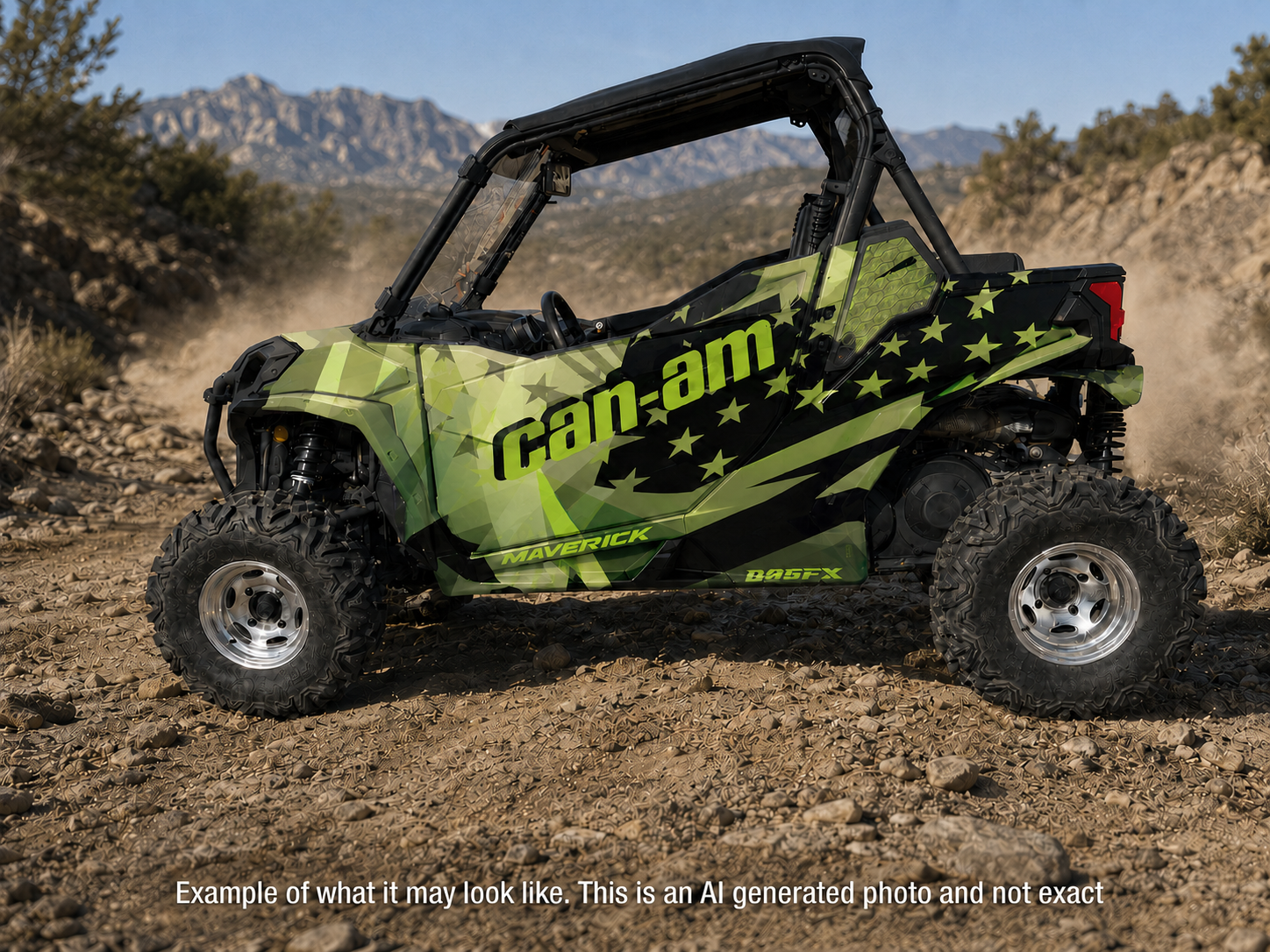 2016-2023 Can Am Maverick Trail 1000 Graphics Kit D69-5 USA Flag