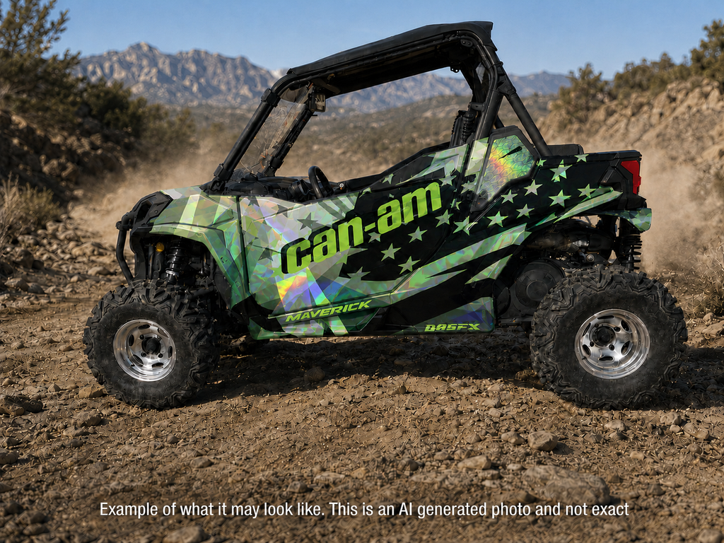 2016-2023 Can Am Maverick Trail 1000 Graphics Kit D69-5 USA Flag