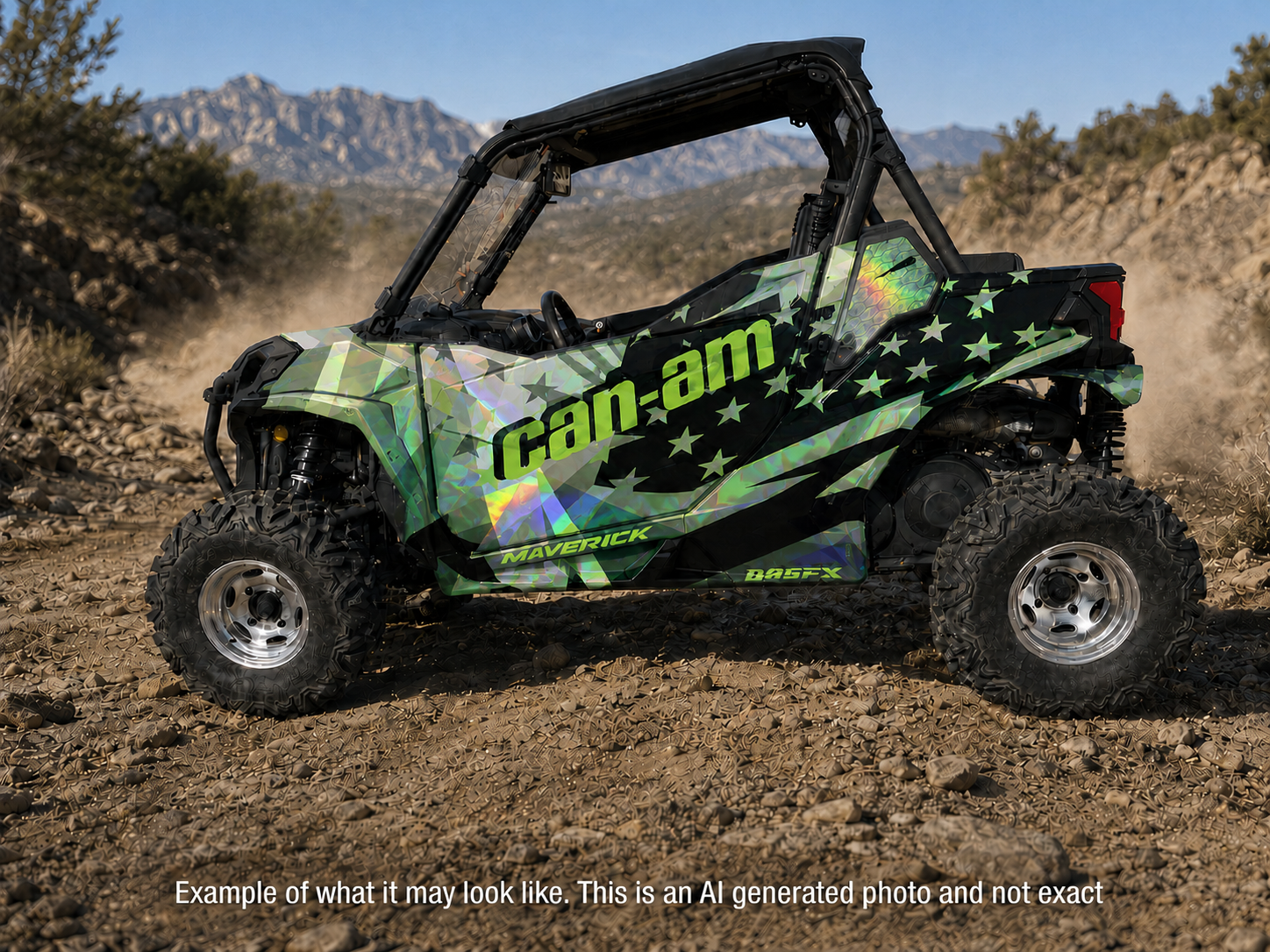 2016-2023 Can Am Maverick Trail 1000 Graphics Kit D69-5 USA Flag
