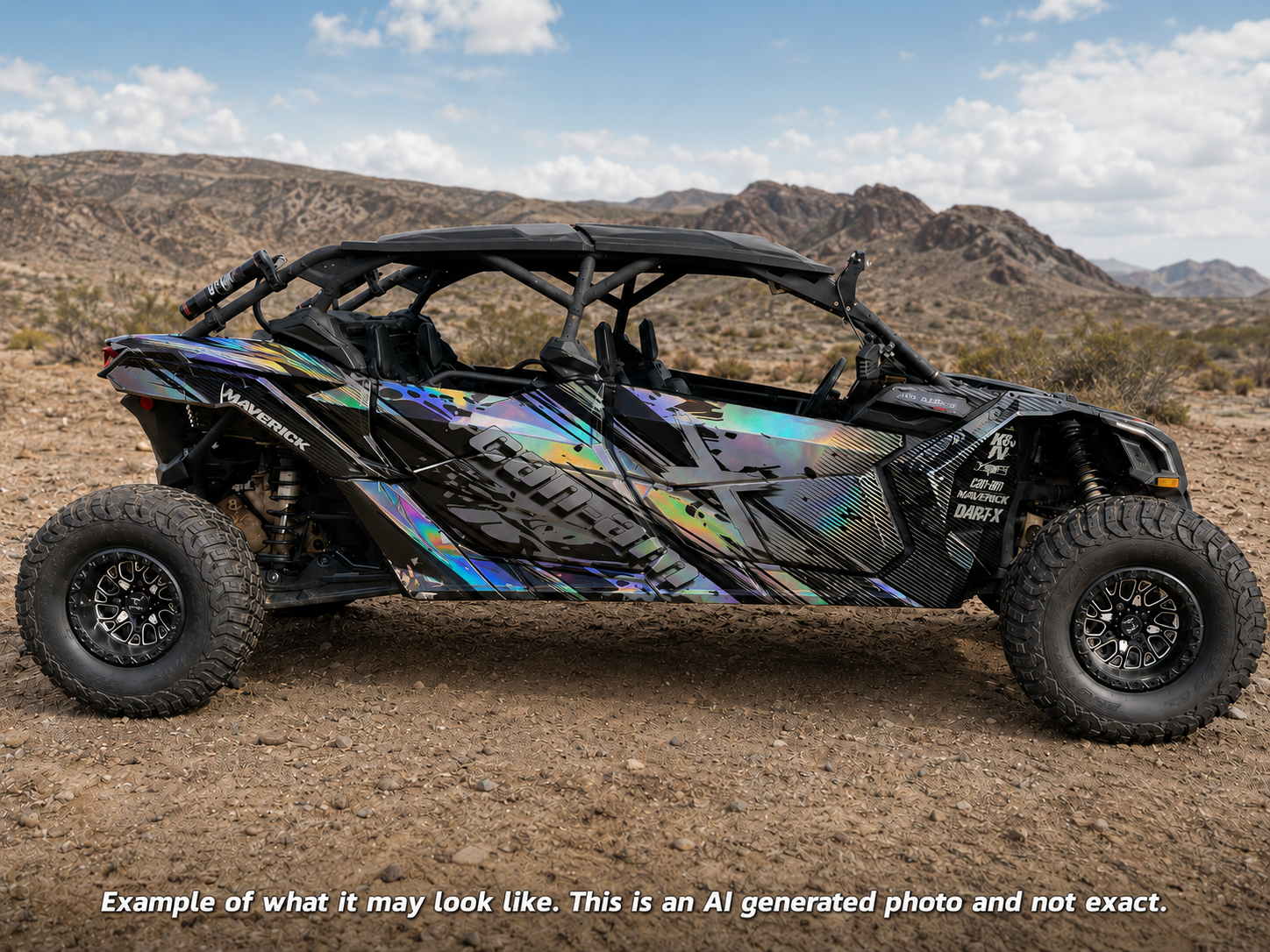 2017-2024 Can Am X3 Max 4 Door Maverick RR DS Graphics Kit  D79-6 Stealth