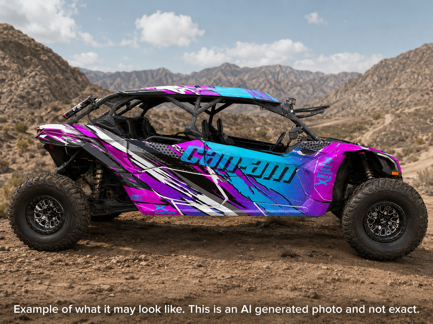 2017-2024 Can Am X3 Max 4 Door Maverick RR DS Graphics Kit  D53-1 Wild