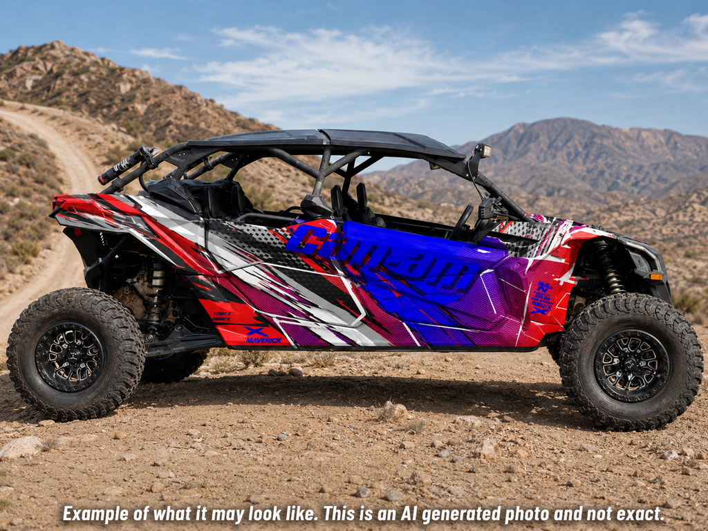 2017-2024 Can Am X3 Max 4 Door Maverick RR DS Graphics Kit  D53-4 Wild