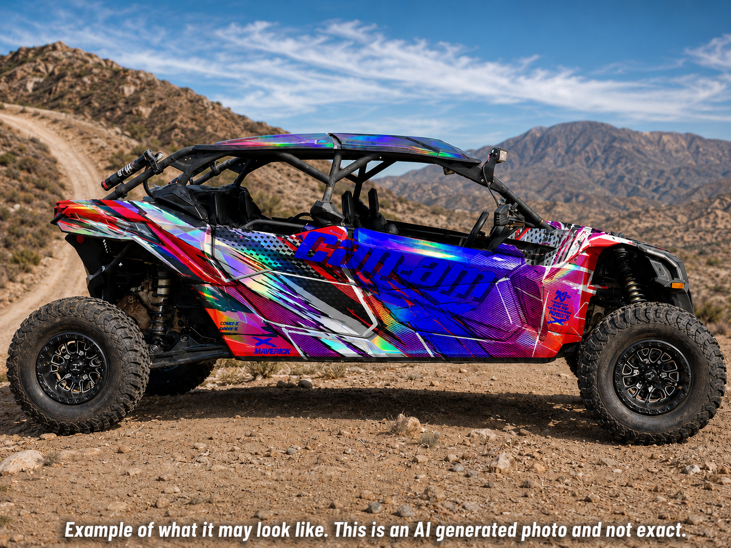 2017-2024 Can Am X3 Max 4 Door Maverick RR DS Graphics Kit  D53-4 Wild