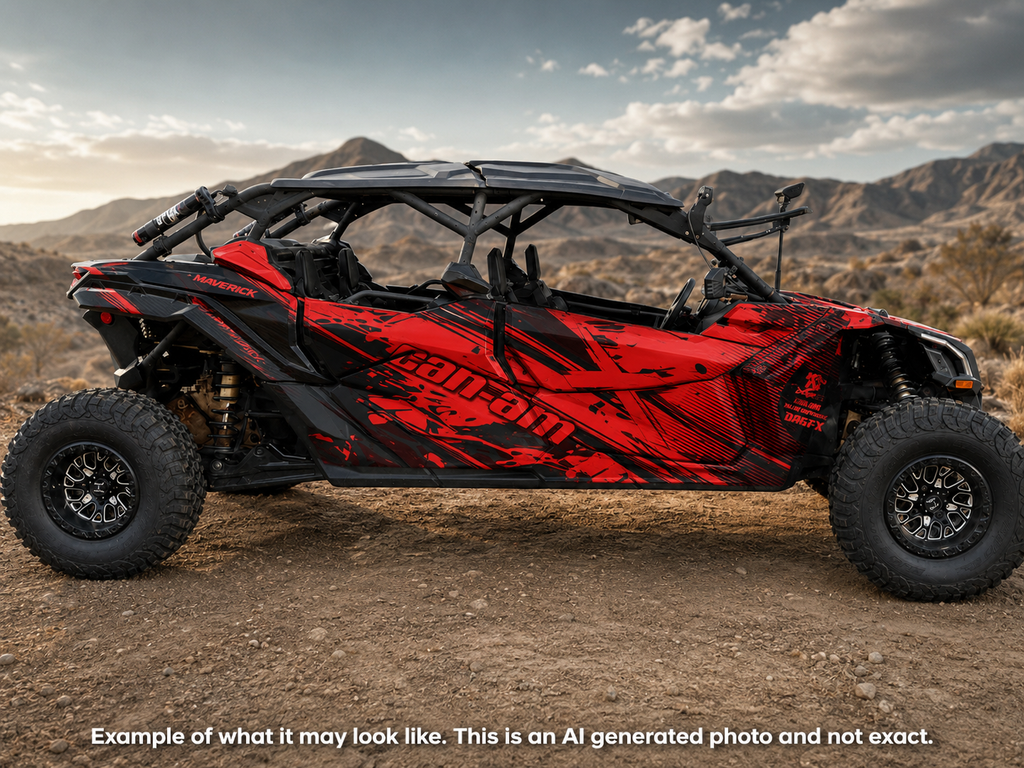 2017-2024 Can Am X3 Max 4 Door Maverick RR DS Graphics Kit  D79-4