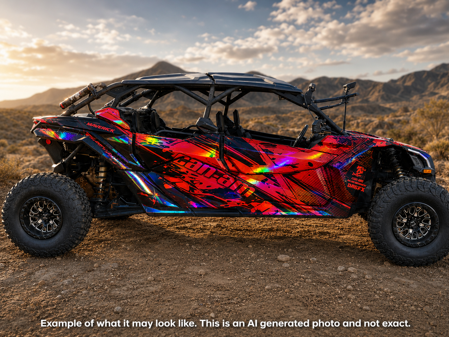 2017-2024 Can Am X3 Max 4 Door Maverick RR DS Graphics Kit  D79-4