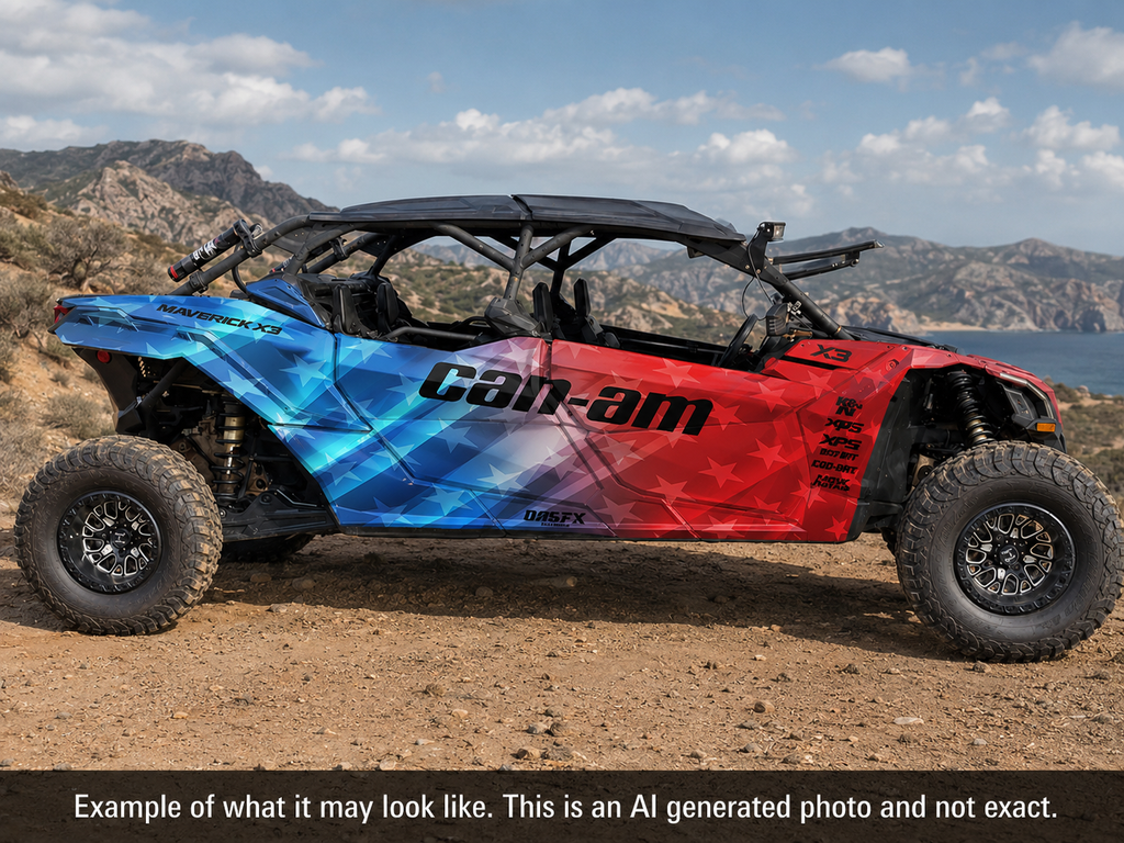 2017-2024 Can Am X3 Max 4 Door Maverick RR DS Graphics Kit D68-1 USA