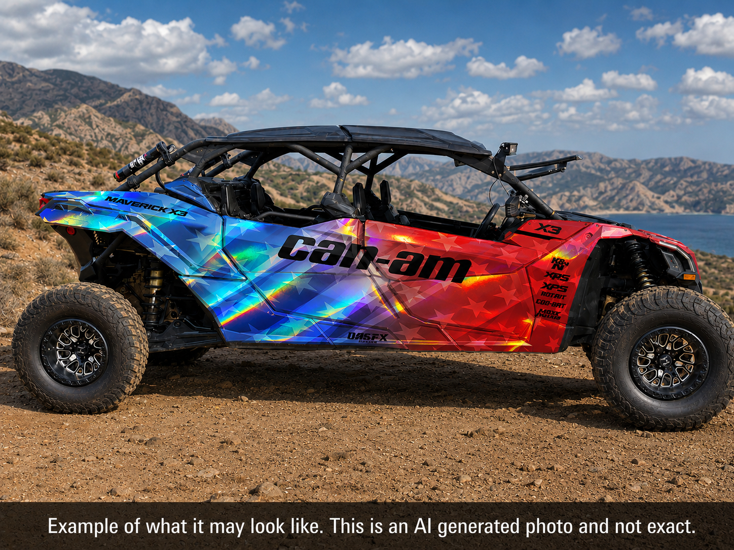 2017-2024 Can Am X3 Max 4 Door Maverick RR DS Graphics Kit D68-1 USA