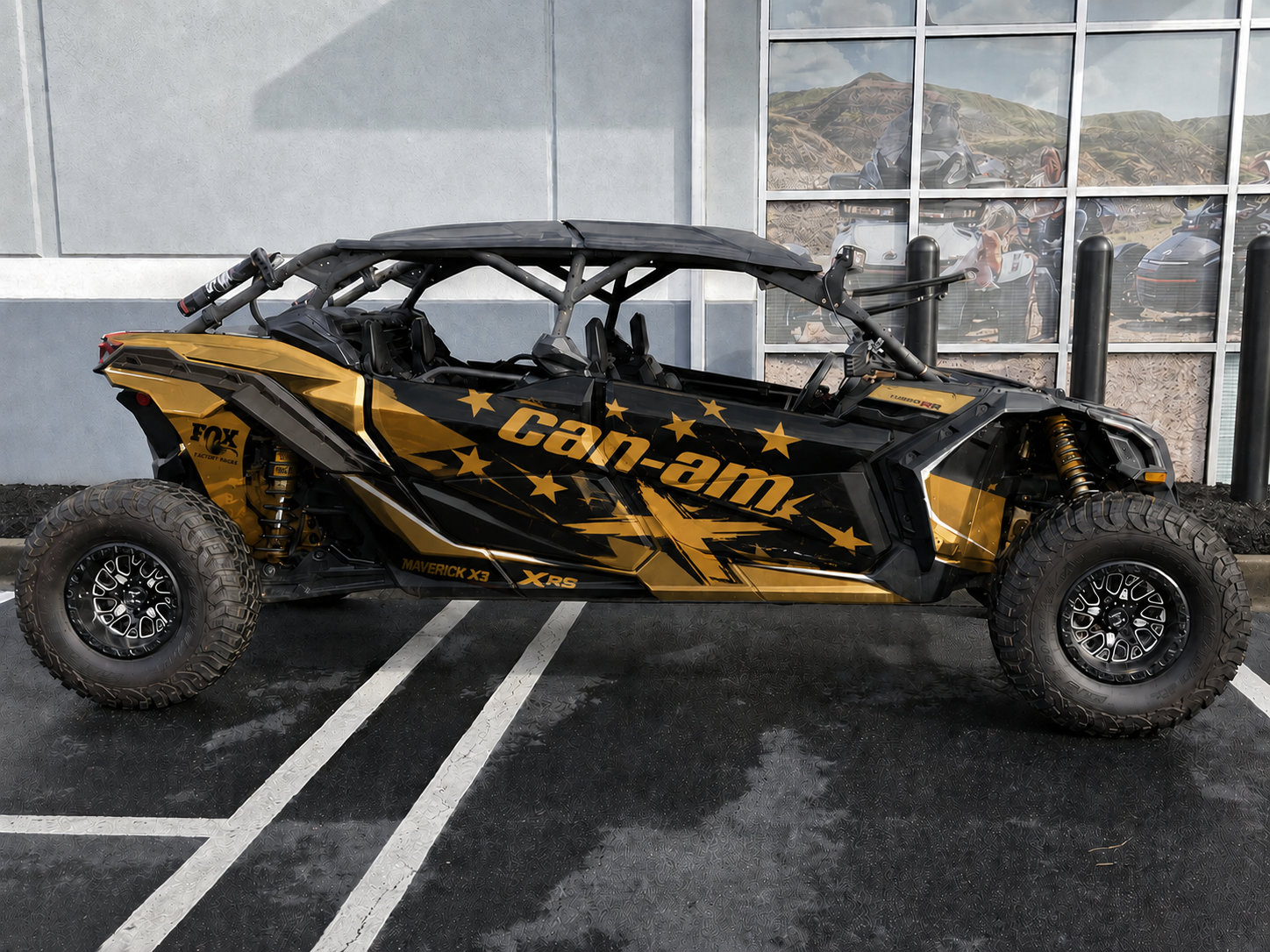 2017-2024 Can Am X3 Max 4 Door Maverick RR DS Graphics Kit   D69-4 Flag
