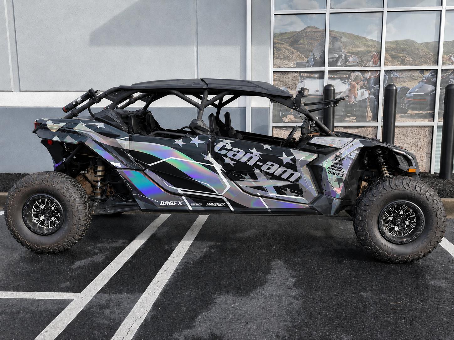 2017-2024 Can Am X3 Max 4 Door Maverick RR DS Graphics Kit   D69-5 Flag