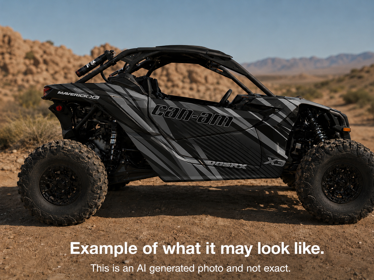 2017 - 2024 Can Am X3 Maverick Graphics Kit  Pro Edition D62-1 Black/Grey