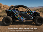 2017 - 2024 Can Am X3 Maverick Graphics Kit  Pro Edition D62-1 Black/Grey