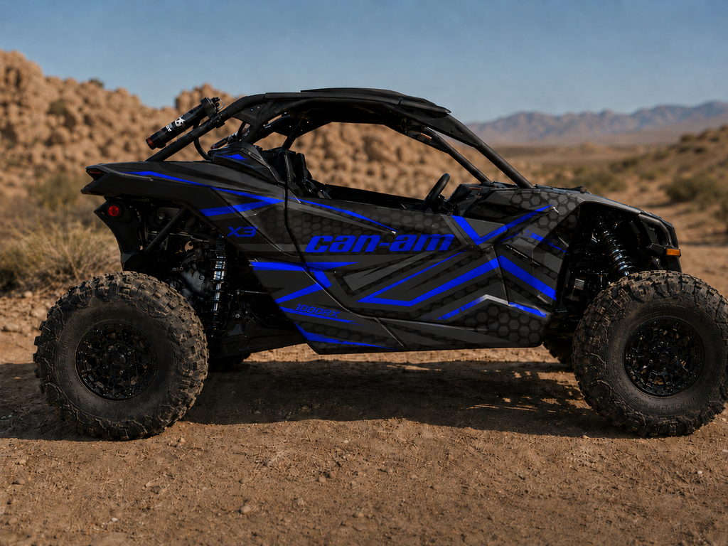 2017 - 2024 Can Am X3 Maverick  Turbo RR DS Graphics Kit  Pro Edition D59-1 Blue