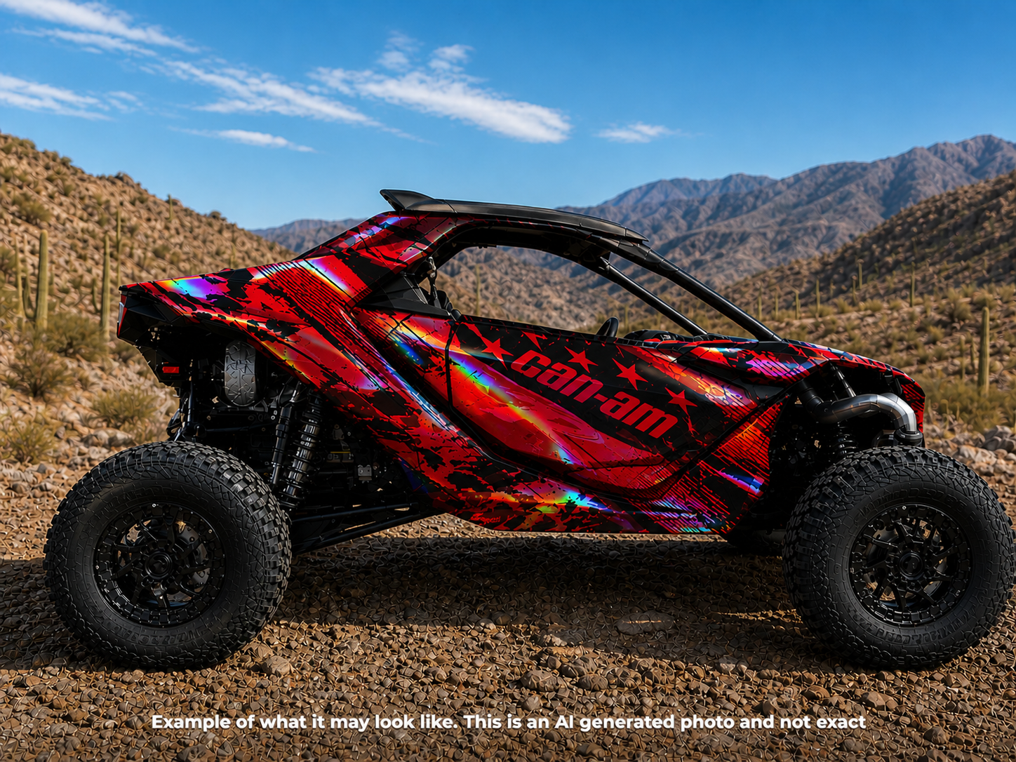 2024-2025 Can Am Maverick R RS Graphics Kit  Pro Edition D69-1 USA Flag