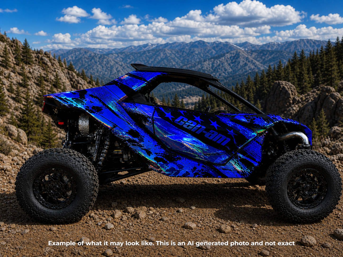 2024-2025 Can Am Maverick R RS Graphics Kit  Pro Edition D69-2 USA Flag