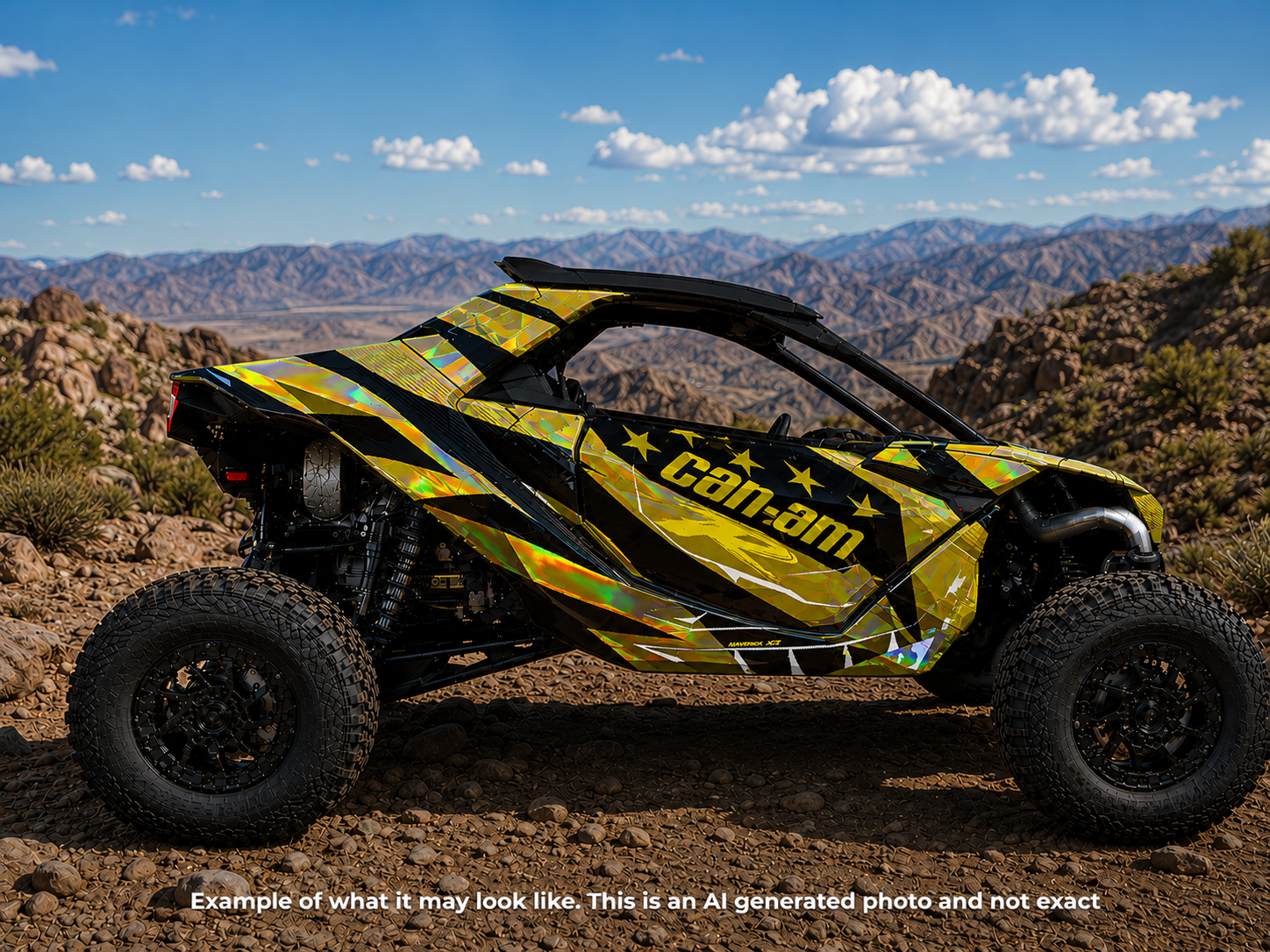 2024-2025 Can Am Maverick R RS Graphics Kit  Pro Edition D69-3 USA Flag