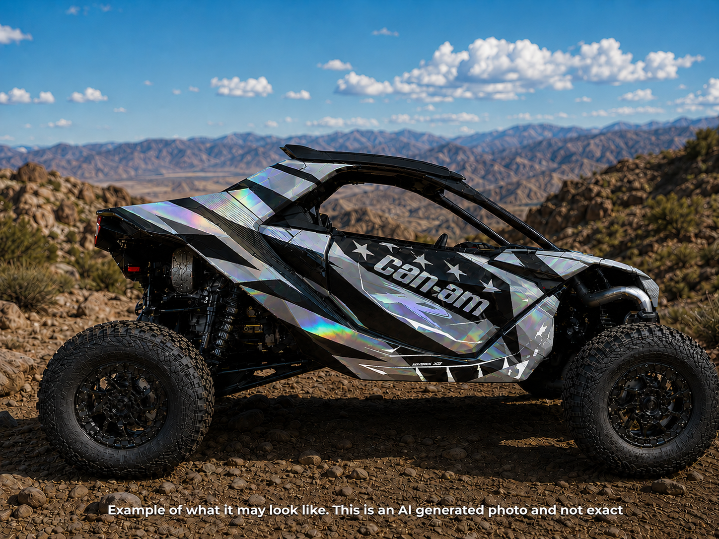 2024-2025 Can Am Maverick R RS Graphics Kit  Pro Edition D69-4 USA Flag