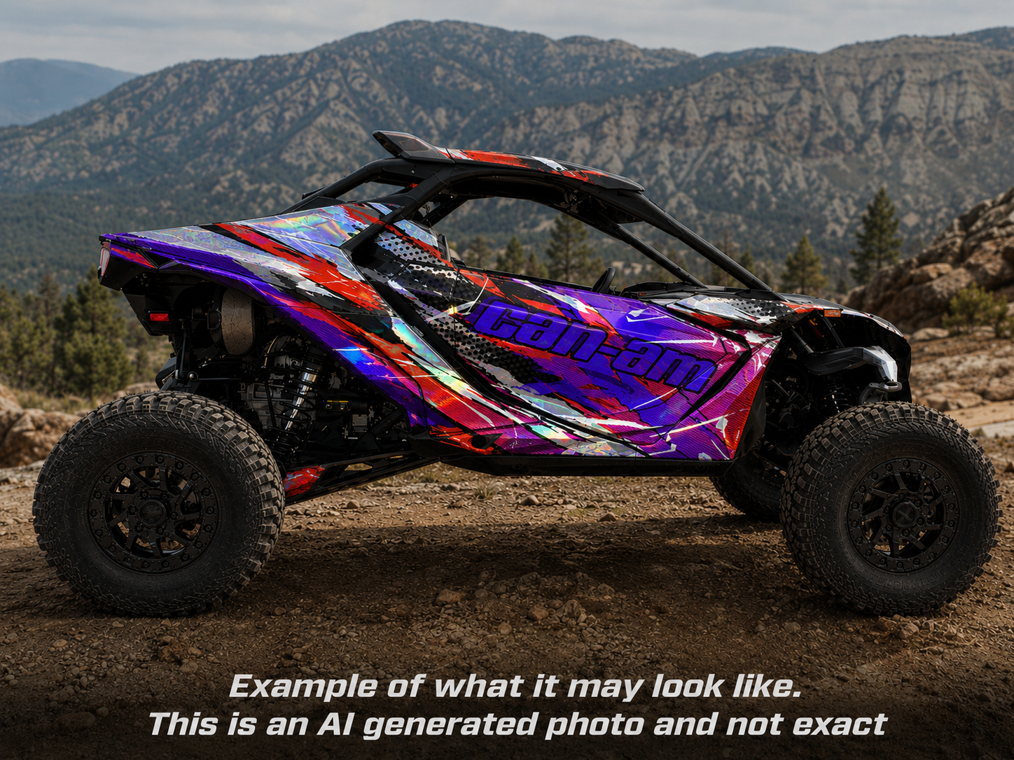 2024-2025 Can Am Maverick R RS Graphics Kit  Pro Edition D53-4 Wild OAGFX Racing