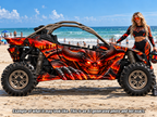 2017 - 2024 Can Am X3 RR DS Maverick Demon Graphics Kit  Hellfire Demon