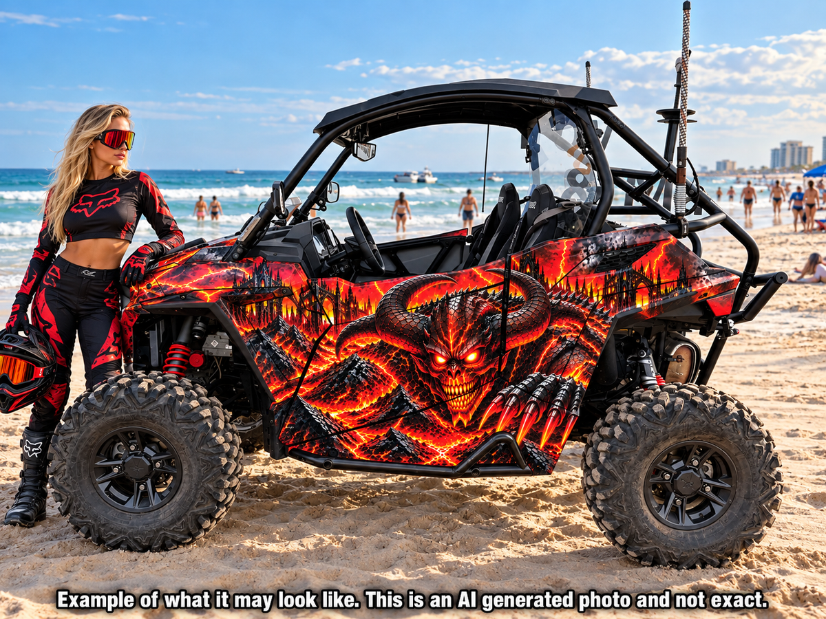 Polaris RZR Trail S Demon/Devil Graphics Kit Demon