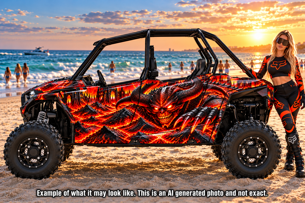2014 - 2018 Polaris RZR XP 4 Demon/Devil Graphics Kit Demon