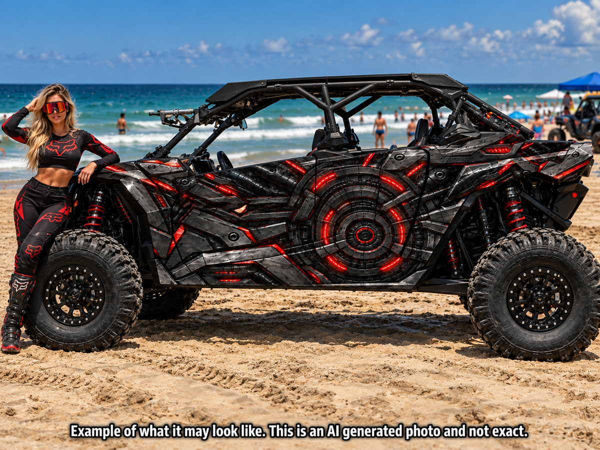 2017-2024 Can Am X3 Max 4 Door Maverick RR DS Cyber Graphics Kit