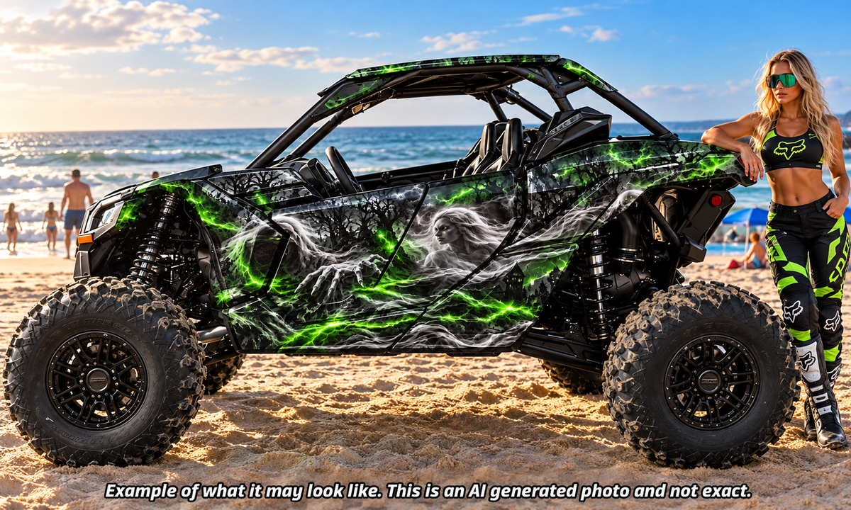 2017 - 2024 Can Am X3 RR DS Maverick Ghost Girl Graphics Kit